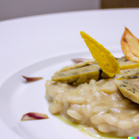 Risotto with artichokes creamy and tasty