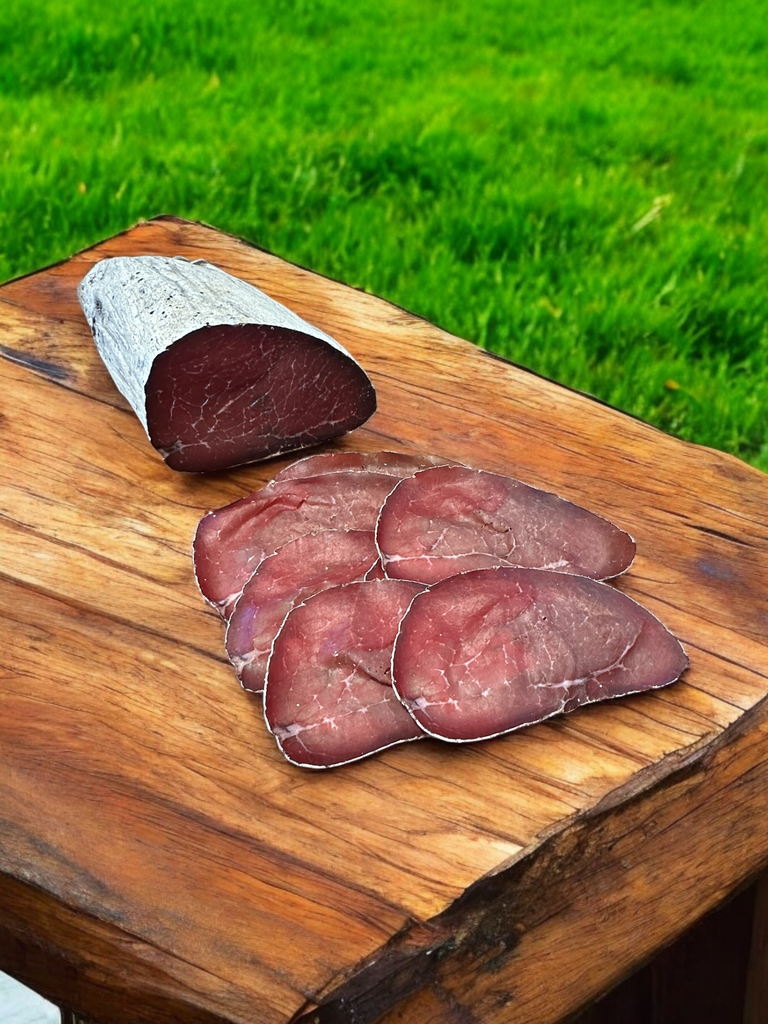 Bresaola di Chiavenna | Freshly Sliced | Artisanal product from the Italian Alps | Macelleria Panatti | 100g