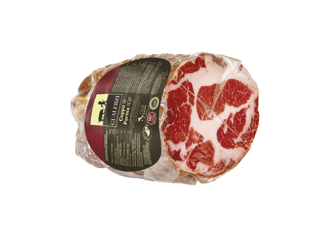 Italian Coppa di Parma | Dry-cured Pork Collar Joint | Gualerzi | +/- 1.1Kg