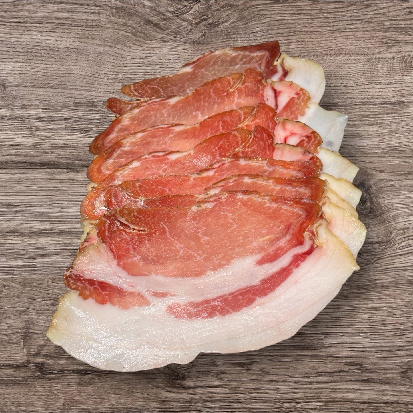 Freshly Sliced Lonzardo di Maiale Brado di Macchia | Free-range Dry-cured Pork Loin | Subissati | 500g