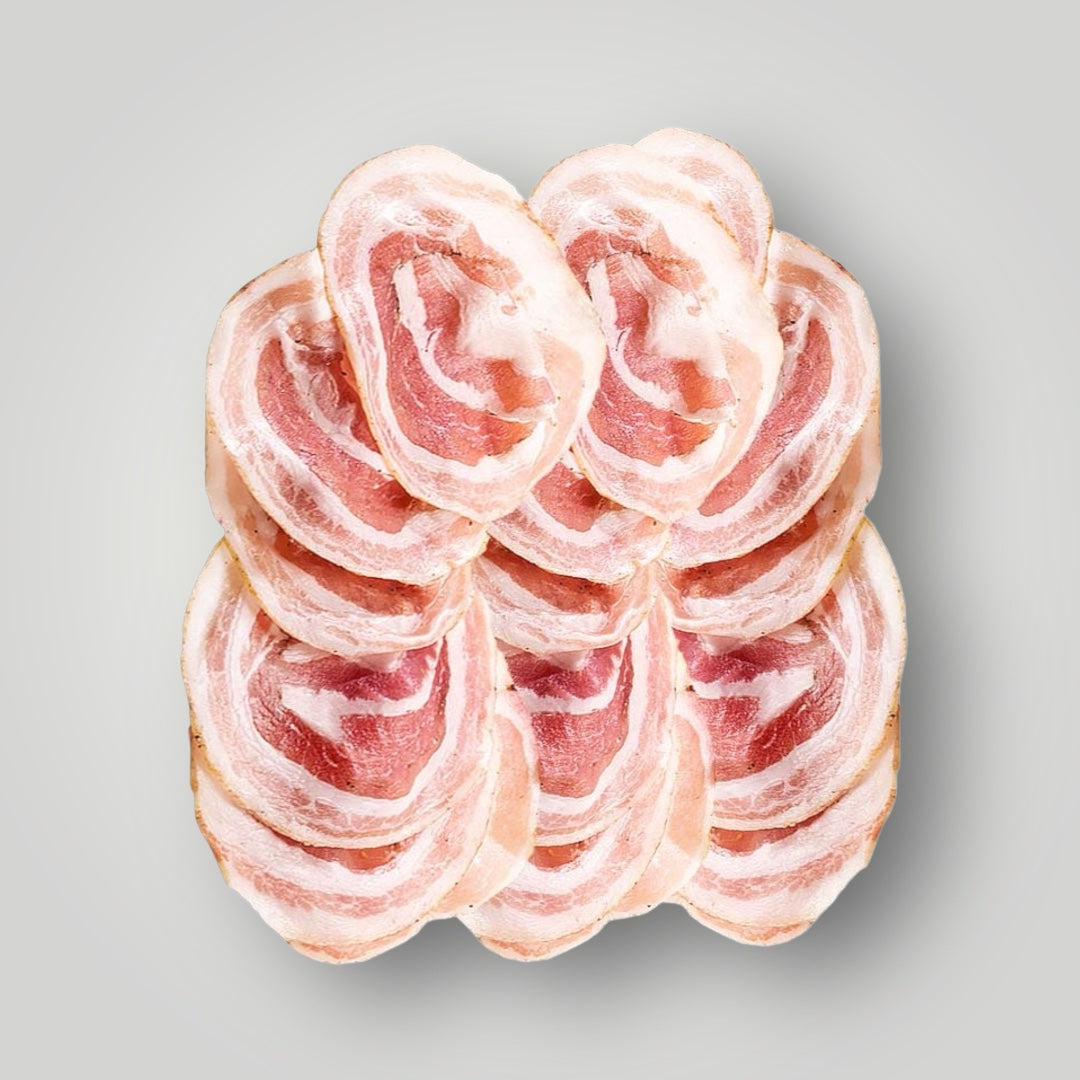 Freshly Sliced Pancetta Arrotolata | Dry-cured Rolled Pork Belly | Subissati | 500g