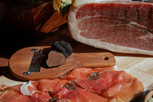 Freshly Sliced Prosciutto al Tartufo | Dry-cured Ham with Truffle | Subissati | 250g