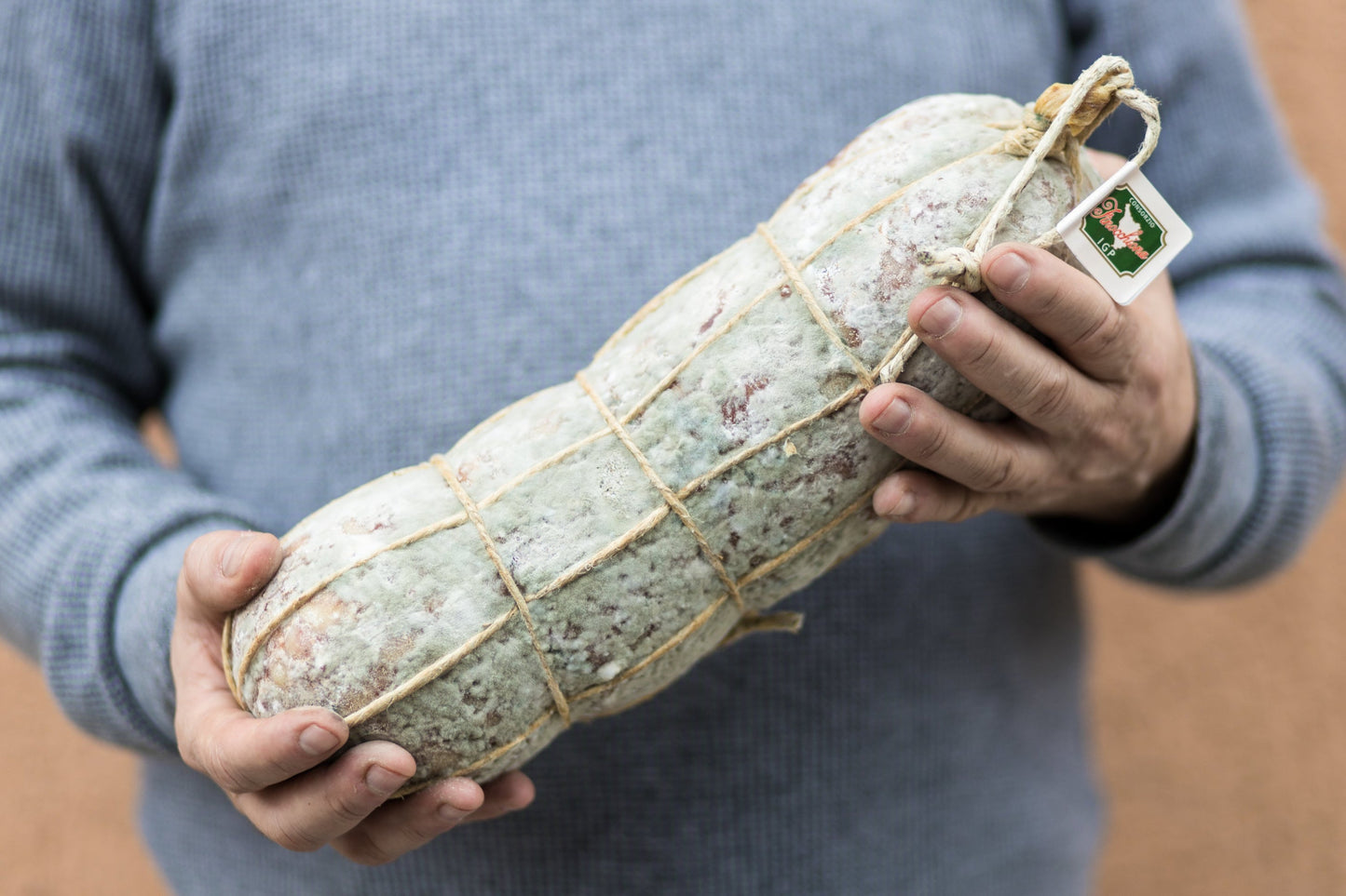 Salame Finocchiona IGP XL | X-Large salami with Fennel Seeds PGI | Subissati | +/- 2.5Kg