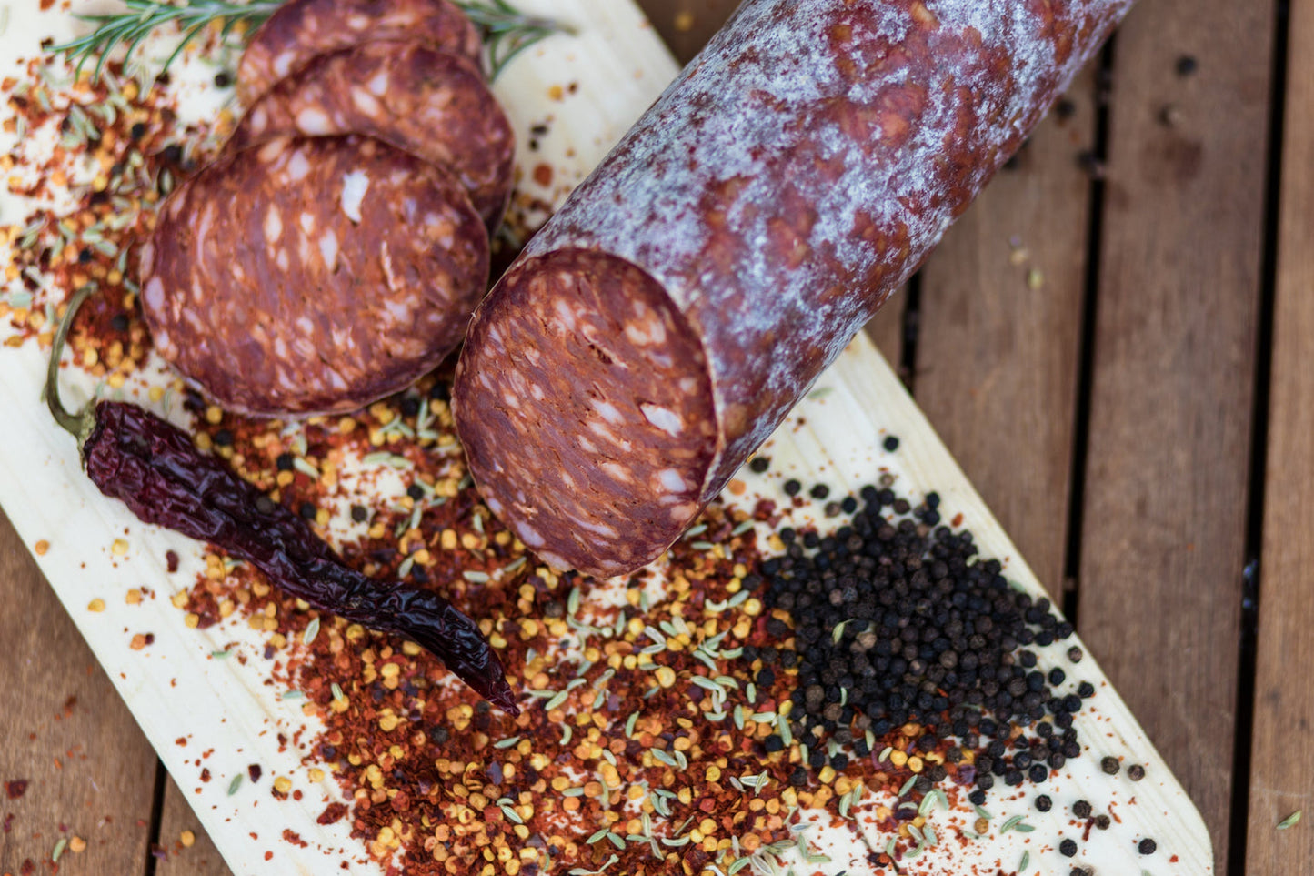 Salame Diavola Grande | Large Spicy-hot Salami with Italian Chili Pepper | Subissati | +/- 1.5Kg