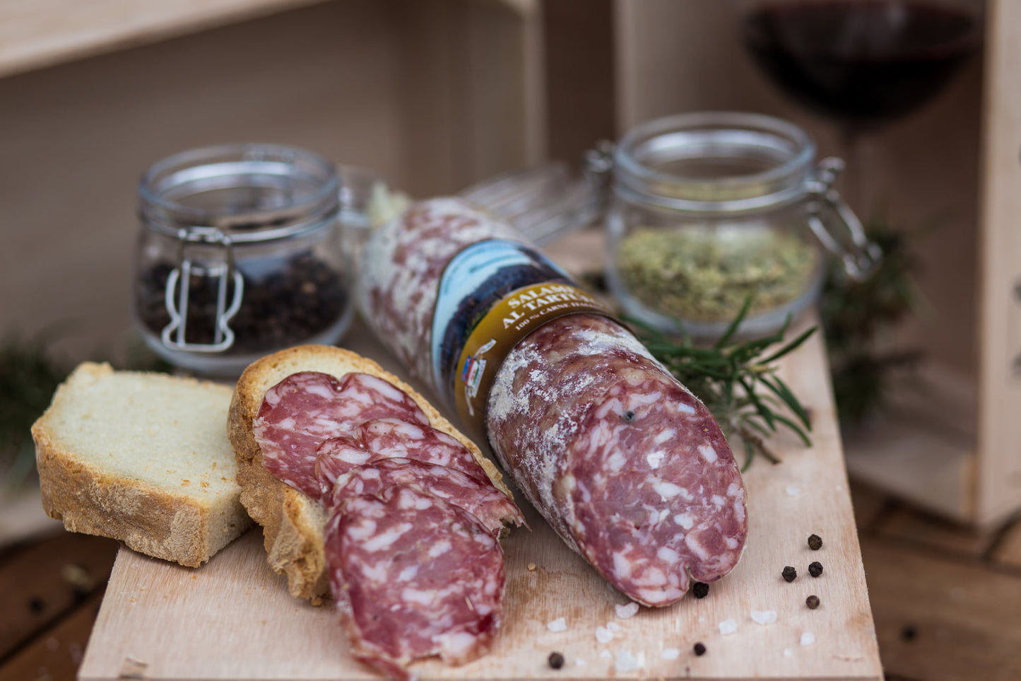 Salame al Tartufo Grande | Large Truffle Salami | Subissati | +/- 1.5Kg