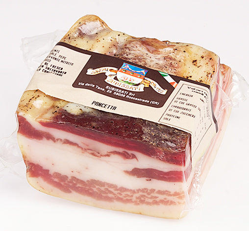 Subissati Pancetta Tesa | Dry-cured Flat Pork Belly | Block of +/- 300g