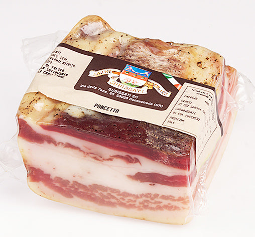 Pancetta Tesa | Dry-cured Flat Pork Belly | Subissati | Block of +/- 300g